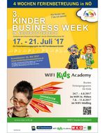 Flyer 3. Kinder Business Week 17. bis 21. Juli 2017