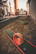 Kleine Minigolf-Stationen beim Sommerausklang an der Donau-Universtität Krems