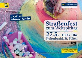 Flyer des Straßenfest zum Weltspieltag