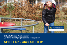 Cover der Einladung zum Seminar "Spielen? - Aber sicher!"