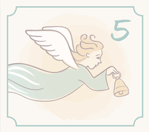 Illustration Engel für den 5. Dezember des Adventkalender-Gewinnspiels
