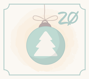 Illustration grüne Christbaumkugel für den 20. Dezember des Adventkalender-Gewinnspiels