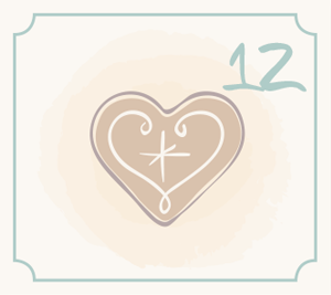 Illustration Lebkuchenherz für den 12. Dezember des Adventkalender-Gewinnspiels