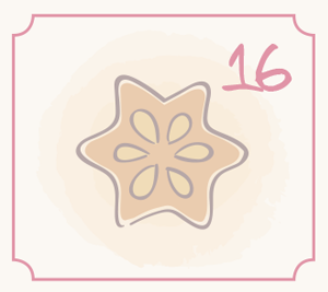 Illustration Lebkuchenstern für den 16. Dezember des Adventkalender-Gewinnspiels