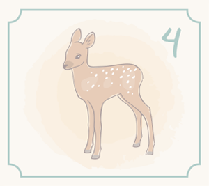 Illustration Reh für den 4. Dezember des Adventkalender-Gewinnspiels