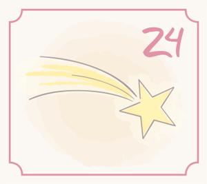 Illustration Sternschnuppe für den 24. Dezember des Adventkalender-Gewinnspiels