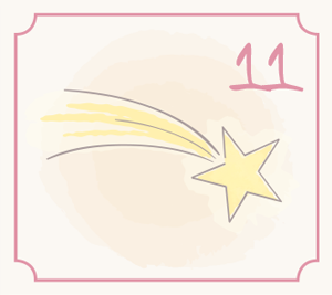 Illustration Sternschnuppe für den 11. Dezember des Adventkalender-Gewinnspiels
